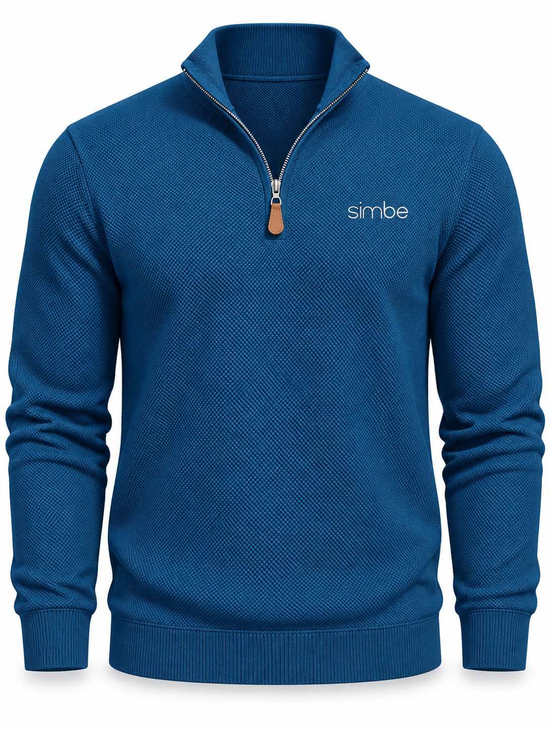 Simbe Textured Quarter Zip Sweater
